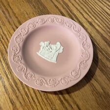 Rare Wedgwood Pink Jasperware Patrician Tray 3 Graces Trinket Plate 4 3/8