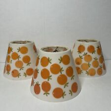 Vintage 70’s Orange Fruit Plastic Lamp Shades - Small picture