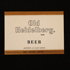 Old Heidelberg Beer Label Pabst Brewing picture