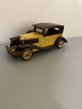 Vintage Wooden Carved Classic Car- Front Light Broken Off/ Small Dent On Top picture