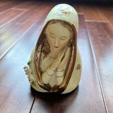Vintage Virgin Mary  Statue  Head Planter 6” Tall picture