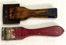 2 Vintage Wooden Handle Scrapers: Red Devil No. 40  Made In U.S.A. & One Unbrand picture