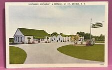postcard ~ ENFIELD NC ~ SOUTHLAND RESTAURANT & COTTAGES  ~  1940's ~ roadside picture