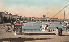 San Francisco California Postcard Yacht Harbor PPIE Hand Colored Antique CA picture