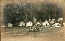 E.B. Gray RPPC 279 Camp Rincon Fountain & Tent Cabins San Gabriel Canyon CA 1911 picture
