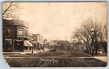 RPPC c1920s Minden Iowa Street View Town Center Post Office Antique Postcard picture