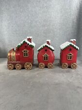 3-Piece Christmas Decoration Train - Ceramic Pottery picture