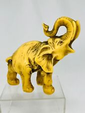 COLLECTIBLE Vintage Resin Elephant Trunk Up Figurine Lucky Symbol picture