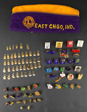 Vintage 1960's - 2000's Lions Club Year and Attendance Pin Lot of 92 picture