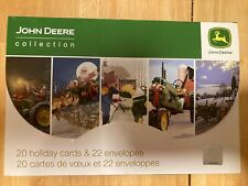 John Deere Christmas Cards 20 Count/ 22 Envelopes In John Deere Box W/ Hologram picture