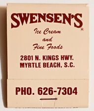 Swensen's Ice Cream & Fine Foods, Myrtle Beach, S.C. Vintage Matchbook picture