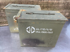 -LOT of 2- TALL 50 Cal Ammo Can 11x5.5x9.75, PA19, Ammunition Box Military Army picture