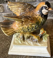 Vintage Napcoware Porcelain Bird on Pedestal Gorgeous picture