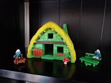 Large Smurf House Green Yellow roof 1974 Germany * Asterix & Obelix Farm House picture