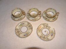 3 x RARE Antique Paul Muller Selb Bavaria China Cup Saucer + Extras picture