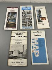 Lot Of 5 Vintage Road Highway Maps Illinois Indiana Fort Wayne Indianapolis picture