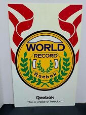 Vintage REEBOK WORLD RECORD COLLECTION Store Ad Display Sign 23.5