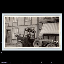 Vintage Photo FRENCH STREET SCENE MEN CLASSIC CAR picture