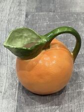 Vintage RETRO Orange Shaped Ceramic Juice Pitcher/Jug - Japan picture