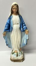 BLESSED VIRGIN MOTHER MARY STATUE MOSHY BROS 16” MADE IN ITALY CHALKWARE picture