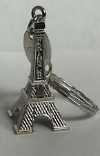Paris France Eiffel Tower Keychain Souvenir Silver Color 2