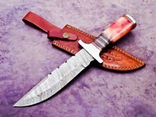 Authentic HAND FORGED DAMASCUS BLADE HUNTING KNIFE 12