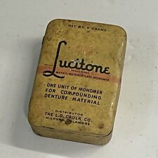 Vintage DuPont Lucitone Tin L.D. Caulk Co. Monomer Denture Material Dentist picture
