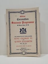 1937 Official Coronation Souvenir Programme King George VI Saint John, N.B. picture