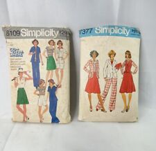 Simplicity 8109 & 7377 Patterns Size 20 1/2 - All Pattern Pieces Verified - picture