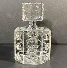 Oleg Cassini Crystal Modernist Perfume Bottle Vintage picture