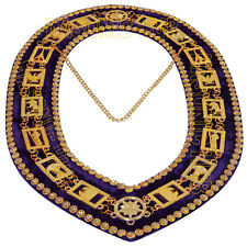 Masonic Heroines of Jericho Women's Chain Collar, HOJ COLLAR With Purple Backing picture