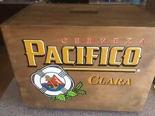 RARE-VINTAGE- WOOD- PACIFICO BEER ICE CHEST/COOLER picture