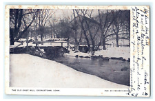 1908 The Old Grist Mill View Georgetown CT - Damaged picture