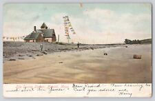 Postcard Massachusetts Nahant Life Saving Station Lifeguard Beach Antique 1905 picture