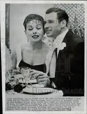 1957 Press Photo Actress Jeanne Crain with Paul Brinkman in Hollywood picture