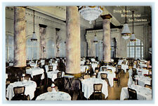 c1910s Dining Room, Bellevue Hotel, San Francisco California CA Antique Postcard picture