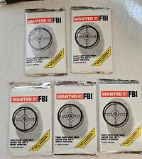 1993 WANTED BY THE FBI 5 UN- OPENED PACKS OF 8 CARDS.  CHANCE AT THE 2 BONUSES picture
