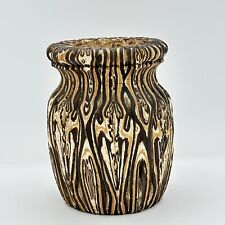 New Zealand Ponga Vase Hand Crafted Mamaku Native Folk Art  picture