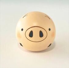 Usaburo Wooden Doll KOKESHI Yuracoro Pig 1.96in height Made in Japan F/S picture