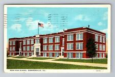 Edwardsville IL-Illinois, New High School, c1929 Antique Vintage Postcard picture