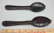 Antique Bronze Spoon Mold Silver + Pewter Spoons Marked ZD picture