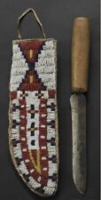 Handmade Indian Beaded Knife Cover Natives American Leather Knife Sheath picture