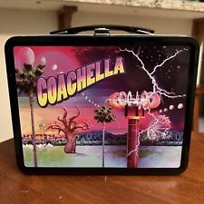 VTG Coachella Lunch Box Embossed Metal with Thermos Music Festival NEW  picture