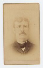 Antique CDV Circa 1870s Reynolds Handsome Man With Mustache in Suit Harlan, IA picture