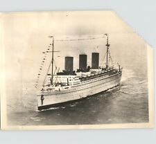 Beautiful STEAMLINER Ship 'Empress of Britain' CANADA Vintage 1935 Press Photo picture