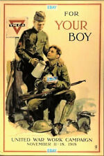 POSTCARD Print / WWI / United War Work Campaign / YMCA / For your Boy, 1918 picture
