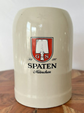 NEW Spaten Munich Germany Stoneware Ceramic .5 Liter Beer Stein Clay Mug Glass picture