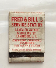 1940's/50s Matchbook. Fred & Bill's Service Station.  Long Island. Sinclair Gas picture