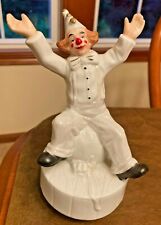 SOMEWHERE MY LOVE CLOWNS Porcelain Clown  Wind Up Music Box Figurine picture