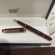 NEW Montblanc Gold Finish Meisterstuck Classique Luxury Red Ballpoint Pen 163R picture